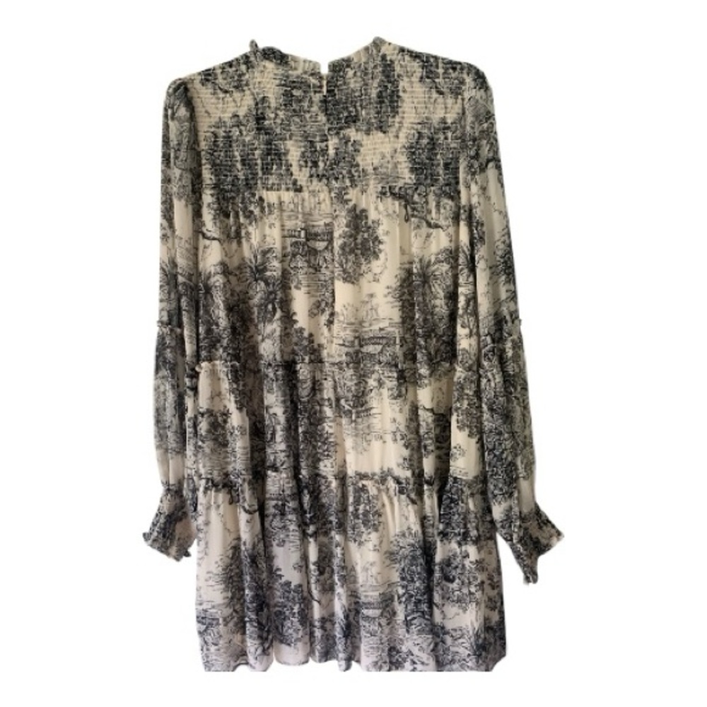 Olivaceous Black and Cream Mini Dress